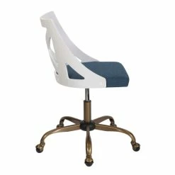 Best Sale 😉 The Gray Barn Charlotte Farmhouse Task Chair Blue Fabric/white Wood 👏 -The Gray Barn Shop unnamed file 5949