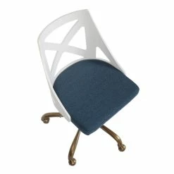 Best Sale 😉 The Gray Barn Charlotte Farmhouse Task Chair Blue Fabric/white Wood 👏 -The Gray Barn Shop unnamed file 5951