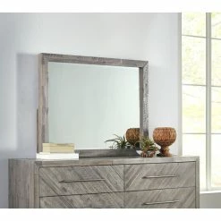 Outlet 🔔 The Gray Barn Daybreak Solid Wood Solid Wood Beveled Glass Mirror In Rustic Latte - Grey 👍 -The Gray Barn Shop unnamed file 5958