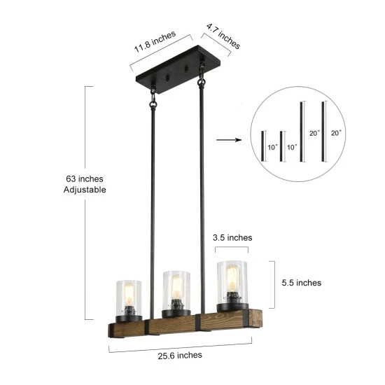 Promo βοΈ The Gray Barn Heavenly Winds 3-light Kitchen Island Pendant Lights - L25.6xW4.7"xH7.5" π 7 Promo βοΈ The Gray Barn Heavenly Winds 3-light Kitchen Island Pendant Lights - L25.6xW4.7"xH7.5" π - Image 5