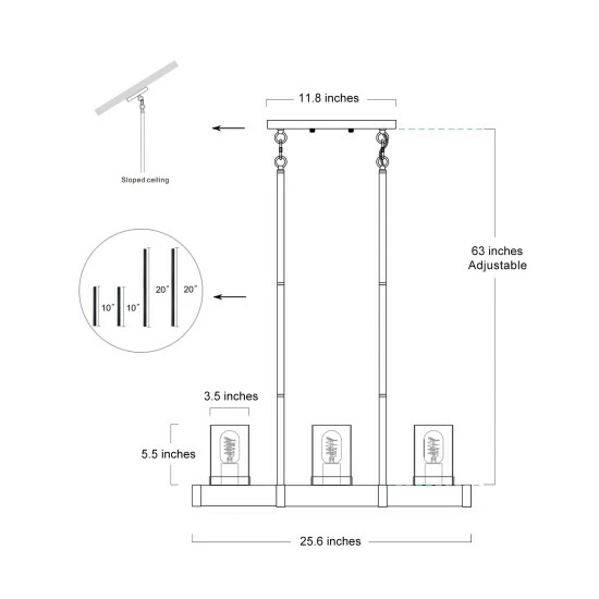 Promo βοΈ The Gray Barn Heavenly Winds 3-light Kitchen Island Pendant Lights - L25.6xW4.7"xH7.5" π 8 Promo βοΈ The Gray Barn Heavenly Winds 3-light Kitchen Island Pendant Lights - L25.6xW4.7"xH7.5" π - Image 6