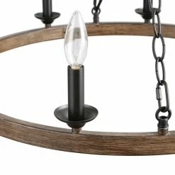 Best Pirce 😀 The Gray Barn Modern Farmhouse Wagon Wheel 8-light Chandelier - W26"x H25.5" ✔️ -The Gray Barn Shop unnamed file 5977