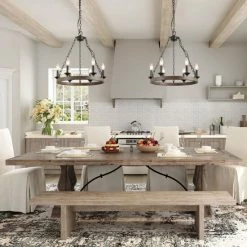 Brand new 🧨 The Gray Barn Ingleside 6-light Farmhouse Wagon Wheel Chandelier - D20" X H21.5" 😀 -The Gray Barn Shop unnamed file 5994