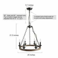 Brand new 🧨 The Gray Barn Ingleside 6-light Farmhouse Wagon Wheel Chandelier - D20" X H21.5" 😀 -The Gray Barn Shop unnamed file 5998