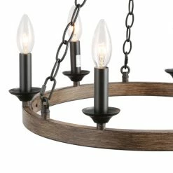 Brand new 🧨 The Gray Barn Ingleside 6-light Farmhouse Wagon Wheel Chandelier - D20" X H21.5" 😀 -The Gray Barn Shop unnamed file 5999