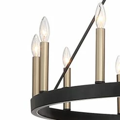 Best deal 🧨 The Gray Barn Highclere 12-light Wagon Wheel Chandelier - 40"x40"x35.93" Oil Rubbed Bronze ✔️ -The Gray Barn Shop unnamed file 60