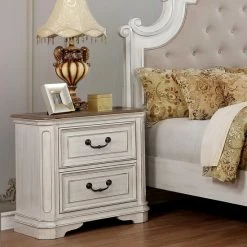 Top 10 🎁 The Gray Barn Windy Poplars Traditional White 2-drawer USB Nightstand 🎉