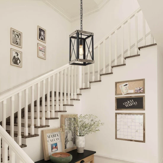 Flash Sale π₯° The Gray Barn Farmhouse French Country 1-Light Pendant Wood Cage Island Lights - W 9"*W 9" * H 16" π 8 Flash Sale π₯° The Gray Barn Farmhouse French Country 1-Light Pendant Wood Cage Island Lights - W 9"*W 9" * H 16" π - Image 6
