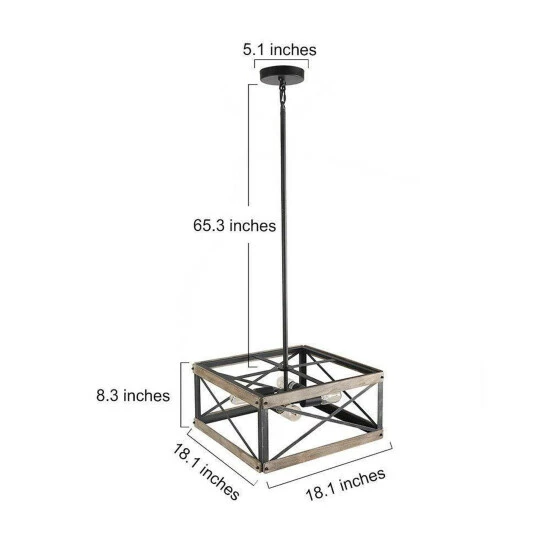 Discount π The Gray Barn Peaceful Pine 4-light Rustic Chandelier Kitchen Island Ceiling Hanging Pendant - W18" X W18" X H 8.3" β 6 Discount π The Gray Barn Peaceful Pine 4-light Rustic Chandelier Kitchen Island Ceiling Hanging Pendant - W18" X W18" X H 8.3" β - Image 4