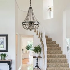 Flash Sale ✨ The Gray Barn 6-Light Crystal Wood Beaded Coastal Pendant Lights - D20.1" X H88.3" 🥰 -The Gray Barn Shop unnamed file 6032