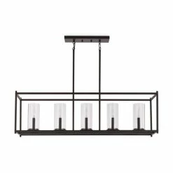 Brand new 🤩 The Gray Barn Olde Bronze Steel 5-light Linear Chandelier With Clear Glass Cylindrical Shades 🔔 -The Gray Barn Shop unnamed file 6093
