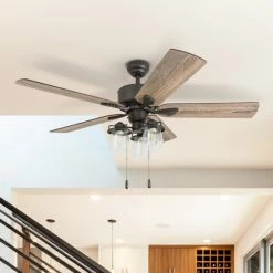 Brand new 🎉 The Gray Barn Wildroot Farmhouse 52-inch Aged Bronze LED Ceiling Fan 😉