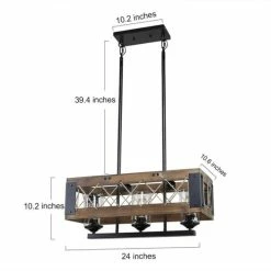 Coupon ❤️ The Gray Barn Stable View 3-light Rectangle Chandelier With Clear Glass Shades - 23.5"x 10.25"x 50.4" 👏 -The Gray Barn Shop unnamed file 6108
