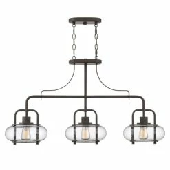 Hot Sale 🤩 The Gray Barn Old Station Yard Old Bronze Steel 3-light Fixture ⭐