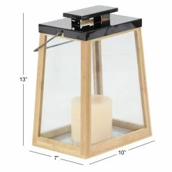 Buy 🧨 The Gray Barn Coconut Grove Trapezoidal Wood And Stainless Steel Lantern 👍 -The Gray Barn Shop unnamed file 6134