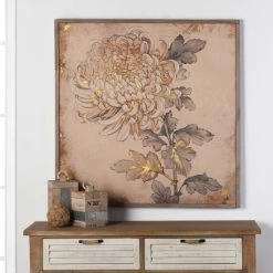 Budget 🥰 The Gray Barn Hand Embellished Chrysanthemum Print Wall Art On Framed Linen 👏 -The Gray Barn Shop unnamed file 6169
