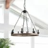 Promo 😉 The Gray Barn Modern 8-Light Chandelier Farmhouse Rustic Wagon Wheel - W26" X H25.5" 😉