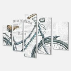 Best deal 😀 The Gray Barn 'Paris France Bicycles III' French Country Premium Canvas Wall Art 👍 -The Gray Barn Shop unnamed file 6269