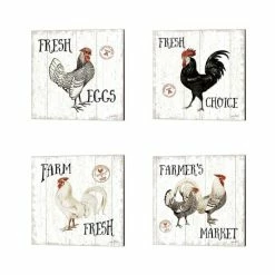 Outlet 🔔 The Gray Barn Katie Pertiet 'Free Range Fresh' Canvas Art (Set Of 4) 😀