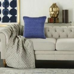 Best Sale ✔️ The Gray Barn Piper Down Twilight Blue Throw Pillow With Embroidered Edges 👍