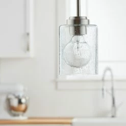 New 🔥 The Gray Barn Saffron 1-light Brushed Nickel Mini Pendant 👍