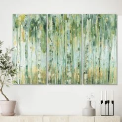 Hot Sale ❤️ The Gray Barn 'Golden Birch Forest V' Modern Farmhouse Gallery-wrapped Canvas ✔️