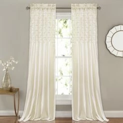 Deals 😉 The Gray Barn Sunset Hollow Window Curtain Panel Pair White 🎁 -The Gray Barn Shop unnamed file 674