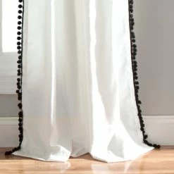 Promo 🤩 The Gray Barn Watertop Pom Pom 84-inch Curtain Panel Aqua 🎉 -The Gray Barn Shop unnamed file 751