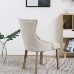 New 🎉 The Gray Barn Mount French High Back Tufted Upholstered Dining Chair (Set Of 2) ❤️ -The Gray Barn Shop unnamed file 780