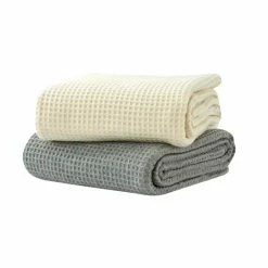 Promo 🌟 The Gray Barn Tule Wool Waffle Blanket Light Grey 🌟