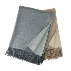 Budget 🔔 The Gray Barn Tule Australian Wool Throw Ivory/ Oatmeal 🎁